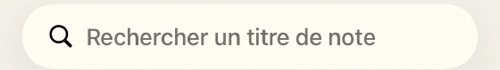 Champ de recherche des titres dans Pocket